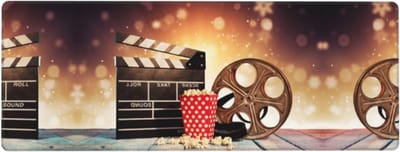 Popcorn En Film Apparatuur Gaming Muismat XXL - Extra Grote Computer Toetsenbord Muismat - Bureau Pad Voor Thuis - Kantoor - Gaming