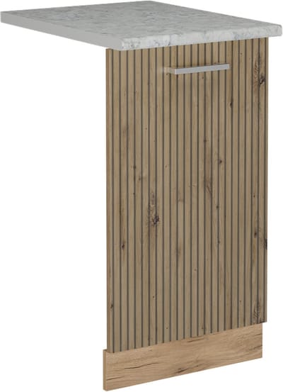 Vicco R-Line Vaatwasserfrontpaneel – 45 cm, WB Marmer Artisanaal eiken
