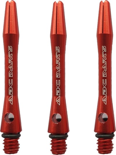 ABC Darts - Dart Shafts - Aluminium Rood - Short - 3 Sets (9 stuk)