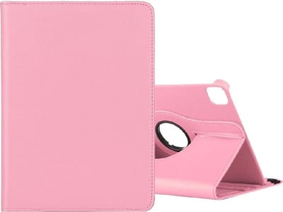 Draaibaar Tablethoes met Standaard geschikt voor Apple iPad Pro 4/5/6 | 12.9 (2020/2021/2022) | Tabletcase Bookcase met regelbare standen | Tablet Hoes Hoesje met 360 graden Rotatie - Lichtroze