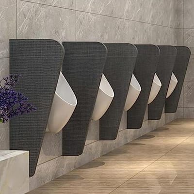 Urinoirverdeler - Privacy schot - Openbare toiletten - Verbeterde privacy - 40 cm hoog - Grijs