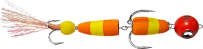 Mandala Foamshad Oranje-Geel + Red Head 13 gram Shad Dressuurdoorbrekend Snoekbaars Snoek Kunstaas