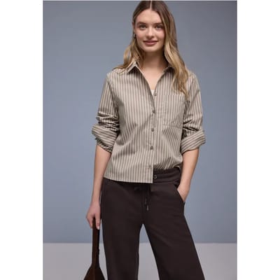 Gestreept overhemd blouse