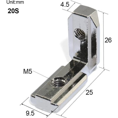 50/20/10 stuks T-sleuf Aluminium Hoekbeugel Binnenste Verbindingsbeugel ago Aluminium Extrusieprofiel 2020 / 3030/4040/4545 serie 10PCS