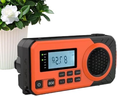 Zonne-energieradio - Draagbare Ontvanger - Buitenluisteren Muziek - Geïntegreerde Zaklamp - Compact Formaat - Enkel