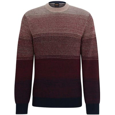 Boss Heren Kaller gebreid sweatshirt (Donkerblauw)