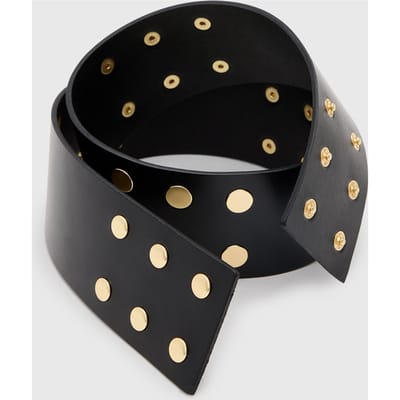 AllSaints Rio Stud Waist Belt Black/warm Brass Taglia: XS | Cinture Outlet | Donna | Nero