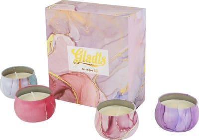 Gladts Luxe Geurkaarsenset - "Embrace Your Senses" - Serenity's Whisper - geurkaarsen geschenkset - geurkaars - geurkaarsen - kaarsenset