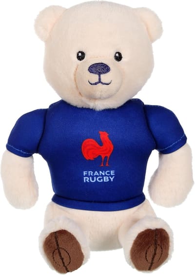Pluche Beer Rugby Frankrijk 15 cm Zittend - Officieel Fanartikel WK Rugby