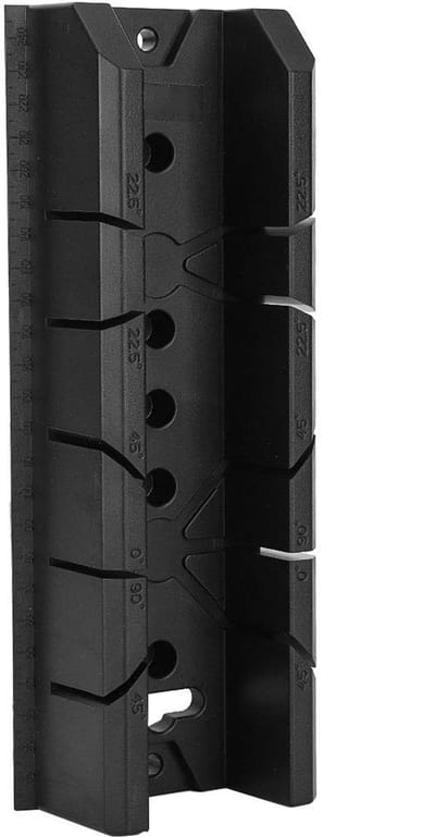 Dailygoods- Verstekzaagdoos Lichtgewicht - Snijhoek 0/22,5/45/90 - Hoogwaardig ABS - Antikras - Eenvoudig te bevestigen - Slijtvast - Zaagbak
