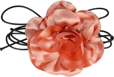 Haarsoires Haarband Bloem - Veter - Striklint - Roze - Haaraccessoire met Bloemen - Bloemenaccessoire voor Dames & Meisjes