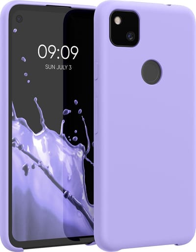 kwmobile telefoonhoesje geschikt voor Google Pixel 4a - Hoesje met siliconen coating - Smartphone case in lavendel