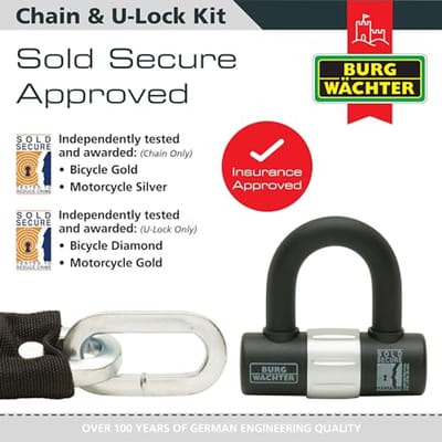 Beveiligingskit met Fietsketting, U-slot en Grondanker - Verkocht Secure Gold