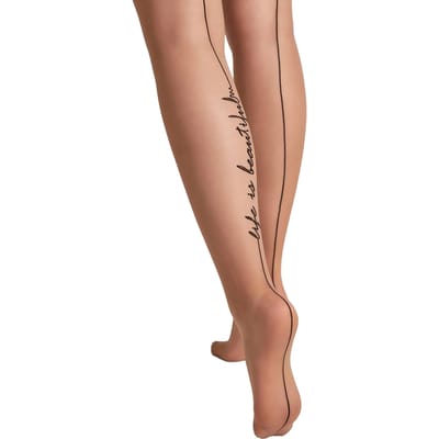 Tights met imitatienaad en tattoo patroon voor vrouwen Conte Elegant Beauty