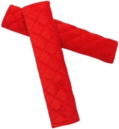 Gordelkussens - Autogordelhoezen - Comfortabel Reizen - Zacht Pluche Materiaal - 4 stuks - Rood