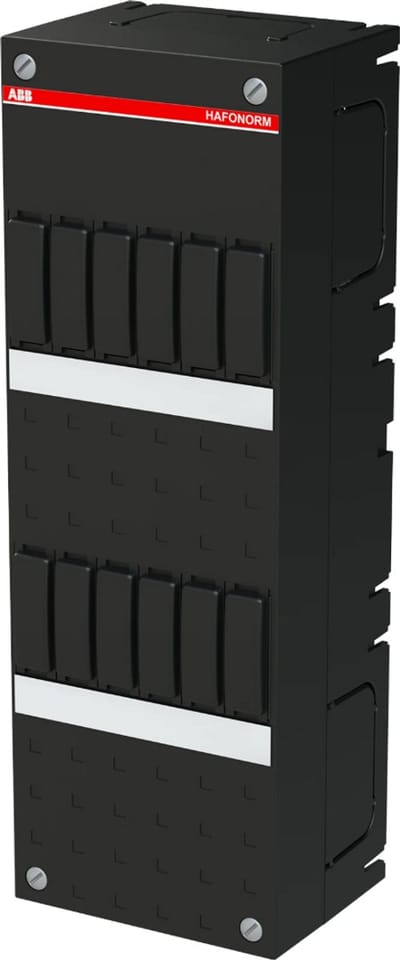 ABB HAF groepenkast leeg 2-rijen 12 modules met één 1-fase busboard 110x330mm (HNLB1/1)