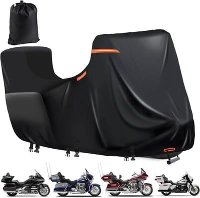 Waterdichte Motorhoes 600D met Ventilatie en Reflecterende Strepen - Universele Afmetingen
