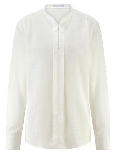 Blouse lange mouwen Van Peter Hahn wit
