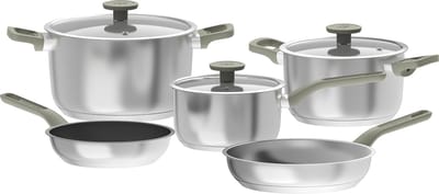 LEO 8-delige kookpotten set Bolt - Groen - PFAS-vrij