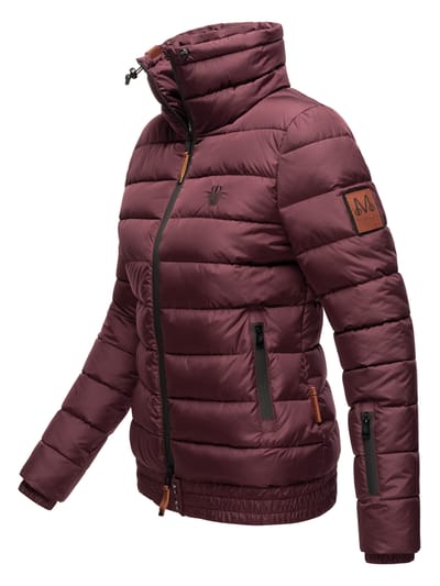 Marikoo dames gewatteerde jas Poisen met hoge kraag & teddyfleece zakken
