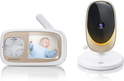 Videobabyfoon met Camera - Baby Monitor - Baby in de gaten houden - Tweeweg Audio - 2.8 inch scherm - Wit