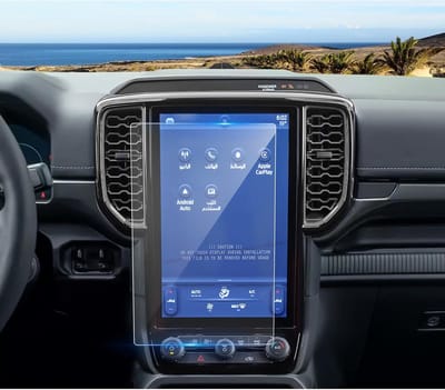 Navigatie Beschermfolie voor Ford Ranger 2023 2024, Krasbestendige 9H Tempered Glass Screen Protector voor GPS Scherm (12 Inch)