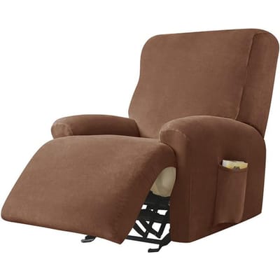 Fluwelen Relaxfauteuil Bankhoes Zacht Effen Kleur Wasbaar Lazy Boy Bank Overtrek Woonkamer Elastische Arm Bankhoes Voor Meubels