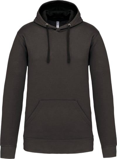 Kariban Hooded sweater met contrasterde capuchon K446 - Dark Grey / Black - XS