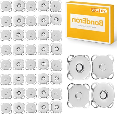 20 Paar Magnetische Knopen 14mm Ronde Metaal Sluitingen voor Naaien, Zilver Drukknopen voor Tassen, Kleding en Rugzakken, DIY Accessoires en Creatieve Projecten