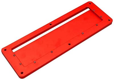 OmGoods - Dailygoody - Elektrische cirkelzaag - Aluminium inzetplaat - Verstelbaar en gebruiksvriendelijk - Rood - Accessoires voor houtbewerking - Perfect voor...