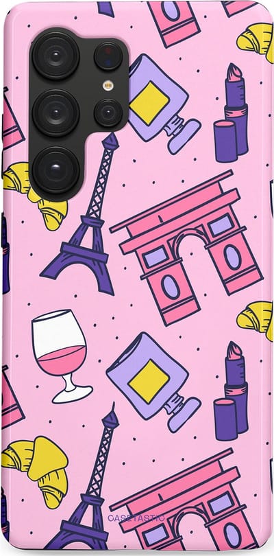 Casetastic Hoesje Geschikt voor Samsung S25 Ultra - Stijlvolle Beschermende Duo-layer Case - Trip to Paris