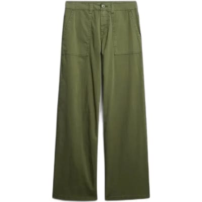 Superdry Baggy Cargo Broek Khaki Grootte: 26/30