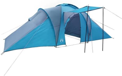 Kampeertent 6 personen - Familie tent Outdoor - Bescherming tegen weer - Waterafstotend dubbele laag - 577x238x193 cm - Blauw