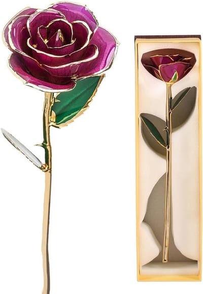 SPHProducts - Gouden Roos - Echte Roos Geplated in 24 Karaat Goud - Perfect Cadeau voor Vrouwen - Uniek Geschenk - Romantisch Cadeau - Luxe Decoratie -...