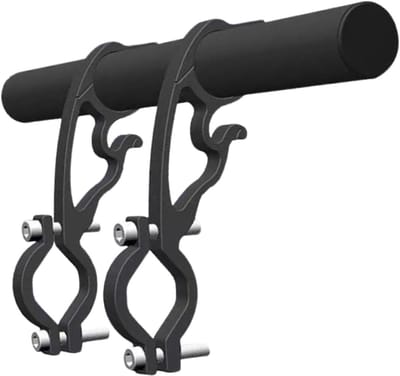 Stuurverlenging Aluminium - Verlengstang Fiets - Ergonomisch Fietsen - Dubbele Montageklem - 32 x 10 x 3 cm - Zwart