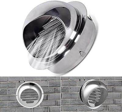 Ventilatierooster RVS - Louver rooster - Luchtstroom Beheer - Weerbestendig Ontwerp - Universele Maat - Zilver