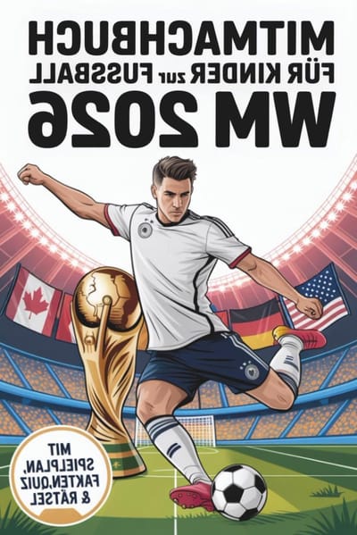 Mitmachbuch Fußball WM - Fußballbuch Kinder - WM Vorbereitung - Spielplan Quiz Fakten - 102 Seiten - null