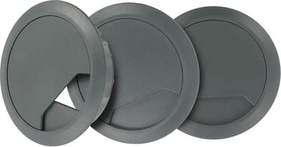 TQ4U Kabeldoorvoer - ABS Kunststof - Ø 80 mm - Verstelbaar - Grijs / Antraciet - 3 stuks