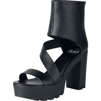 Black Premium by EMP Zwarte sandalen met een hoge schacht en rits - Dames - EU37