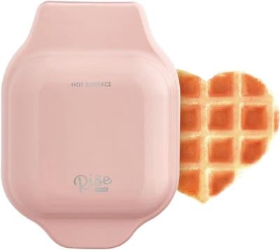 Hartvormige Mini Wafelijzer - Compact en Snel Bakken