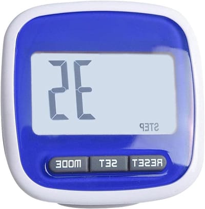 Stappenteller LCD Display - Wandelmeter Passometer - Dagelijkse Activiteiten Volgen - 3D Tri-Axis Sensor - 99999 Stappen - Blauw