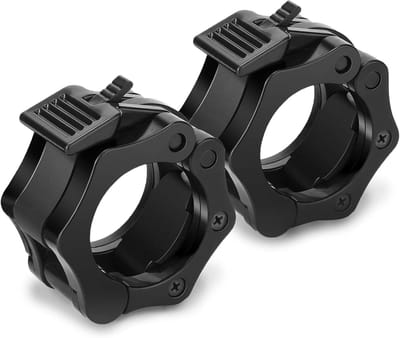 Set van 2 Dumbbell Clamps 2 Inch - Snelle Ontgrendeling Olympische Halter Klemmen voor Gewichtheffen en Fitness Training (Zwart)