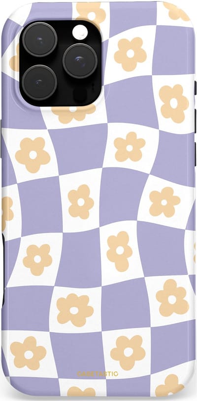 Casetastic Hoesje Geschikt voor Apple iPhone 16 Pro Max Magsafe - Stijlvolle Beschermende Duo-layer Case - Kronkelende madeliefjes