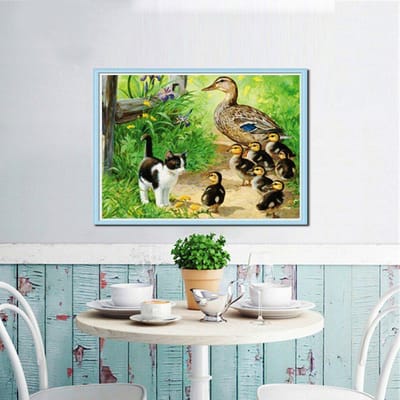 Diamant broderie plein affichage strass photos 5D bricolage diamant peinture 20X30CM beige