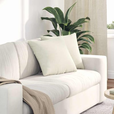vidaXL - Zitkussens - 2 - pcs - Crème - 45 - x - 45 - cm - Corduroy - stof