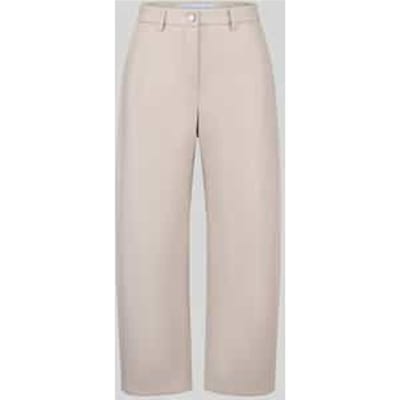 Regular fit leer- / kunstleren broek met labeldetail model 'PHIBI'