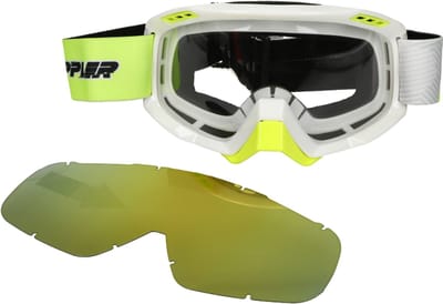 Doppler crossbril wit / fluor geel (met iridium vizier)