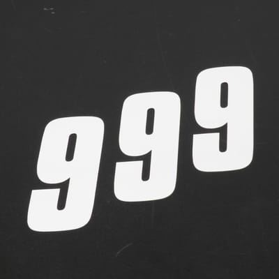 Lot 3 sticker autocollant numéro de course neuf 9 blanc Blackbird 100x50 pour motocross