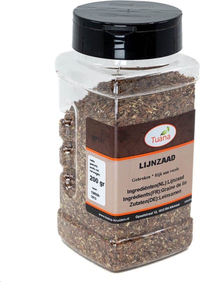 Tuana Kruiden - Lijnzaad Gebroken - Strooibus 160 Gram - Tuanashop - MP-L-0008