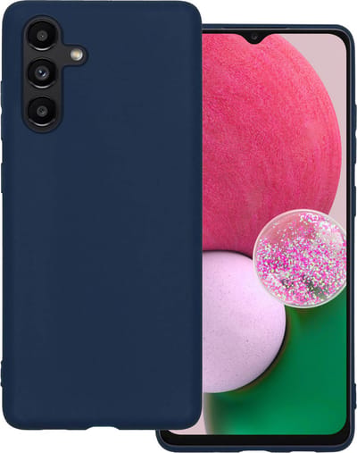 Hoesje Geschikt voor Samsung Galaxy A13 5G - Sterk & Shockproof - Hoes Cover - Siliconen Case - Donkerblauw
